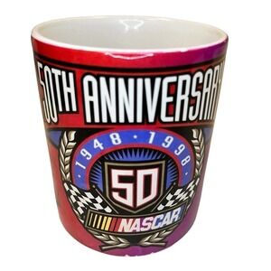 VINTAGE Nascar Mug 50th Anniversary 1948 1998 Collectors